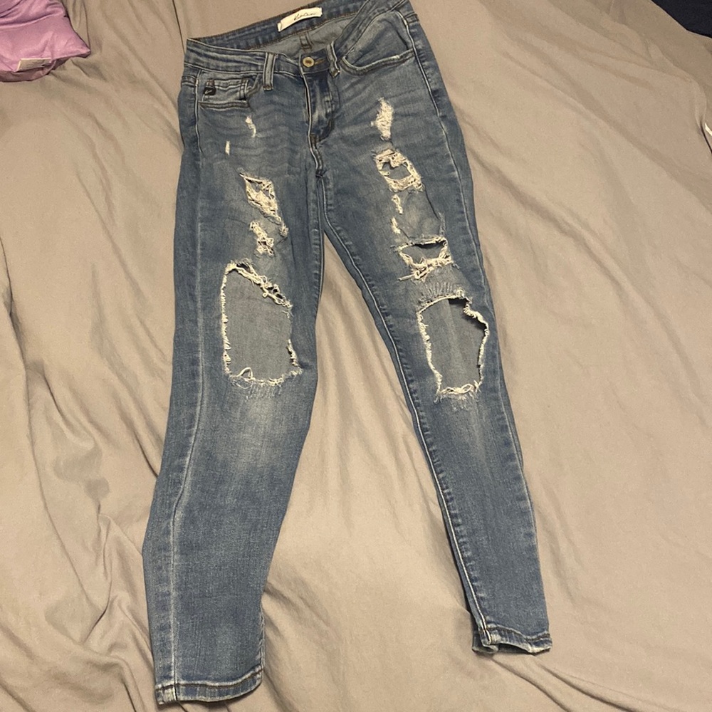 Ripped denim jeans